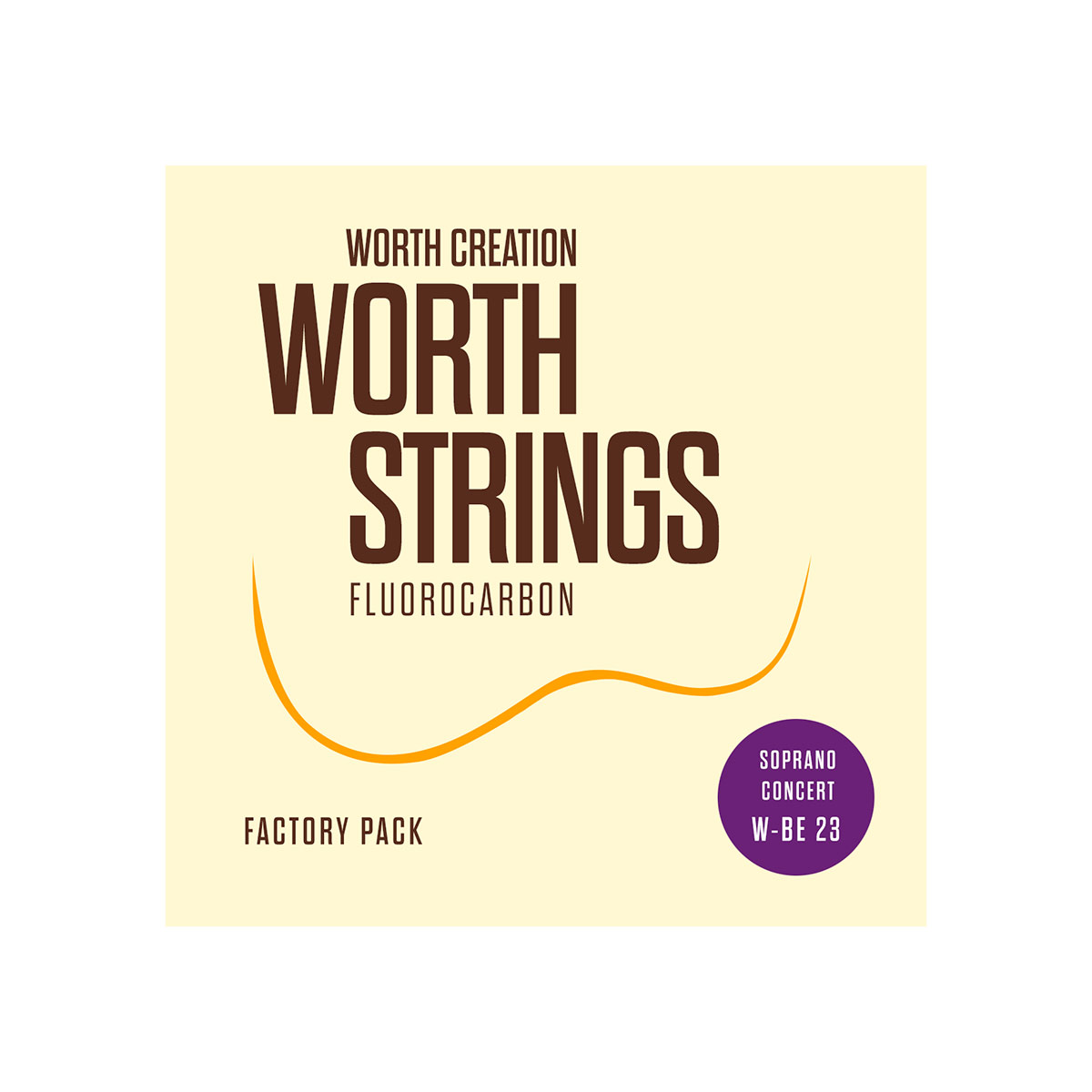 Струны для укулеле Сопрано/Концерт Worth Fluorocarbon W-BE23 Factory pack